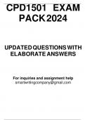 CPD1501 EXAM PACK 2024