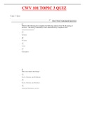 CWV 101 TOPIC 3 QUIZ&period; QUESTIONS AND ANSWERS&period; GRAND CANYON UNIVERSITY&period;