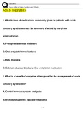 ACLS  EXAM COMPLETE  WITH 100&percnt; CORRECT ANSWERS 20222023