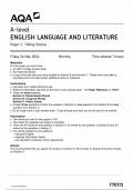 AQA A LEVEL ENGLISH LANGUAGE AND LITERATURE Paper 1  2024 &lpar;7707&sol;1