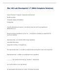 Bio 140 Lab Checkpoint 1-7 &lpar;With Complete Solution&rpar;