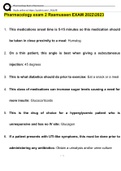 NUR 2407 Rasmussen Pharmacology Exam 2  Questions and Answers (2022/2023) (Verified Answers)