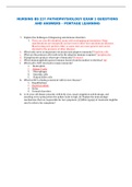 NURSING BS 231 PATHOPHYSIOLOGY EXAM 3 QUESTIONS AND ANSWERS – PORTAGE LEARNING