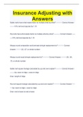Insurance Adjusting with Answers