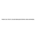 NURS 5315 Advanced Pathophysiology TEST 2 ELSEVIER QUESTIONS AND ANSWERS.