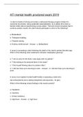 ATI mental health proctored exam 2019