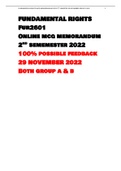 FUR2601 MCQ ONLINE MEMORANDUM FOR 2ND SEMESTER 2022