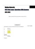 Exam &lpar;elaborations&rpar; WALDEN UNIVERSITY&comma; NURS 6635 EXAM FINAL&comma; WINTER 2021-22 Exam Elaborations Questions With Answers deep Explanations Provided Newly Updated Exam Review Guide &lpar;100&percnt;&rpar; Correct Exam &lpar;elaborations&rpar; WALDEN UNIVERSITY&comma; NURS 6635 EXAM FINAL&comma; WIN