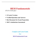 HESI Fundamentals  STUDY GUIDE Q&A  12 Latest Versions