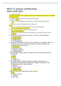 HESI A2 Anatomy and Physiology Study Guide Q&A
