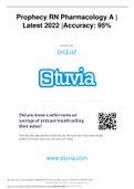 &lpar;solved&rpar; Prophecy RN Pharmacology A&semi; latest 2022 98&percnt;