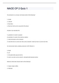 NACE CP 2 Quiz 1 2022&sol;2023 with  all verified correct answers