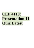CLP 4110 ED Chapter 1 Quiz 2023 | CLP 4110: Presentation 2 Quiz Latest | CLP 4110: Chapter 4 Quiz Latest | CLP 4110: Presentation 7 Quiz Latest | CLP 4110: Presentation 8 Quiz Latest | CLP 4110: Presentation 9 Quiz Latest | CLP 4110: Presentation 10 Quiz 