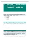 Biochemistry C 785 Readiness Check 2020 – Western Governors University