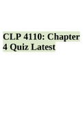 CLP 4110: Chapter 4 Quiz Latest