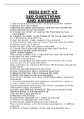 HESI EXIT V2 160 QUESTIONS AND ANSWERS