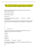 WGU C785 Biochemistry Final Exam/142 Questions And Answers/ With Complete Solution/ Rated A+