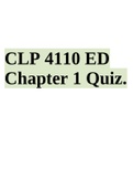 CLP 4110 ED Chapter 1 Quiz.