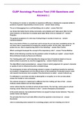 CLEP Sociology Practice Test &lpar;100 Questions and Answers &rpar;