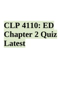 CLP 4110: ED Chapter 2 Quiz Latest