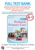 Test Bank For Burns' Pediatric Primary Care 7th Edition by Dawn Lee Garzon; Nancy Barber Starr; Margaret A. Brady; Nan M. Gaylord; Martha Driessnack; Karen Dud 9780323581967 Chapter 1-46 Complete Guide .