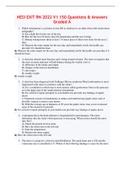 HESI EXIT RN 2022 V1 150 Questions & Answers Graded A