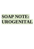 Week 4 Genitourinary Clinical Case / SOAP NOTE: UROGENITAL