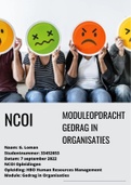 NCOI module gedrag in organisaties - Geslaagd 8,5 met feedback - Nieuwe lay-out sept. 2022