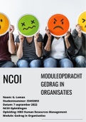 NCOI module gedrag in organisaties - Geslaagd 8&comma;5 met feedback - Nieuwe lay-out sept&period; 2022