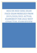 HESI RN MED SURG EXAM  PACK-EXAM MEREGED FROM  2019/2020/2021 ACTUAL  EXAMSBEST FOR 2022 NEXT  GENACTUAL EXAM REVIEW