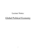 Class Notes Global Political Economy (5182V8GP) 