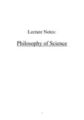 Class notes Philosophy of Science (5182V8PS) 