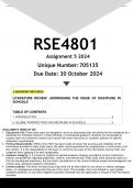 RSE4801 Assignment 5 &lpar;ANSWERS&rpar; 2024 - DISTINCTION GUARANTEED