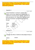 Chamberlain College of Nursing NURS 6521C Final Exam Questions and Answers Week 7 New Update 2022&sol;2023 graded A&plus;