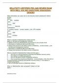RELATIVITY CERTIFIED PRO AND REVIEW EXAM WITH WELL SOLVED QUESTIONS 2024&sol;2025&lbrack;A&plus; GRADES