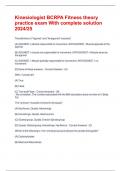 Kinesiologist BCRPA Fitness theory practice exam With complete solution 2024&sol;25