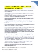 American Red Cross - EMR - CourseReview Exam Graded A+