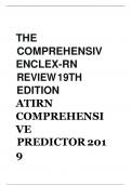 THE COMPREHENSIVE NCLEX-RN REVIEW 19TH EDITION &sol;ATI RN COMPREHENSIVE PREDICTOR 2019&lpar;DETAILED QUESTIONS AND ANSWERS&rpar;
