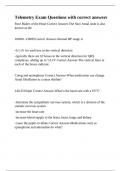 Telemetry Exam Questions with correct answers