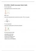 ECG&sol;EKG- Health Assessment Study Guide