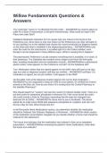 Willow Fundamentals Questions & Answers