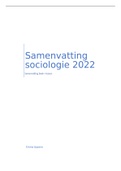 Samenvatting sociologie 2022-2023
