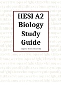 HESI A2 Biology Study Guide Summary Notes Verified By Expert Tutor