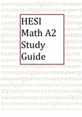 HESI A2 Math Study Guide Latest. Download To Score A