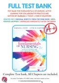 Test Bank For Fundamentals of Nursing: Active Learning for Collaborative Practice 2nd Edition by Barbara L Yoost, Lynne R Crawford 9780323508643 Chapter 1-42 Complete Guide.