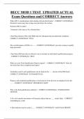BECC MOD 1 TEST UPDATED ACTUAL  Exam Questions and CORRECT Answers