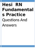 Hesi  RN Fundamentals Practice  Questions And Answers Gradeded A