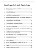 Samenvatting Sociale psychologie 1 Psychologie