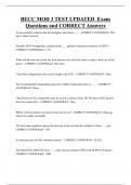 BECC MOD 3 TEST UPDATED Exam  Questions and CORRECT Answers