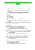 NURSING BS 231 PATHOPHYSIOLOGY EXAM 8 QUESTIONS AND ANSWERS Portage Learning